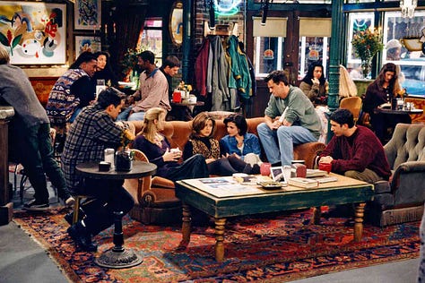 images from different sitcoms with third places