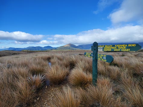 Various tramping images from Tableland to the Leslie River Valley, Kahurangi National Park