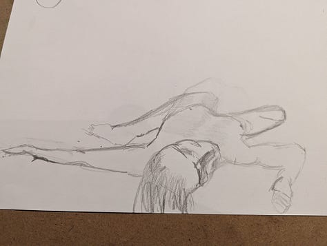 nude male life drawing in cardiff