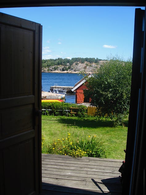 view from the cottage, seafood stew, mussel close-up