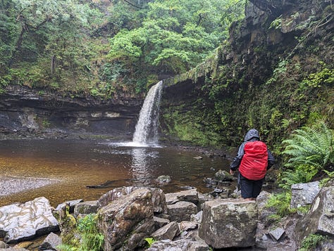 guided walk at the Brecon waterfalls