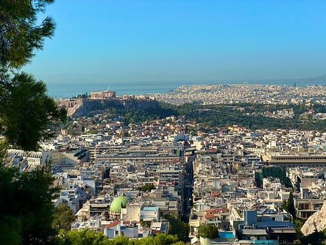 Pictures of Athens, Greece from the sky