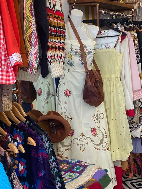 A consignment store, the Charity Super Mkt and a vintage store