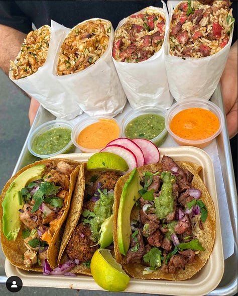 Tacos made with middle eastern flavors 