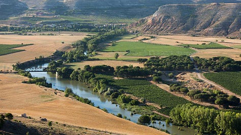 Landscape images of the Spanish wine regions of Rioja and Ribera del Duero