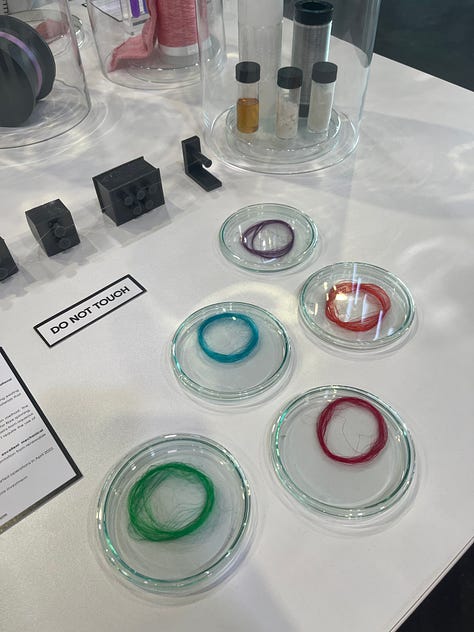 Top row L-R: Solena Materials Limited / Pychofiber / Fabricandy. Bottom row L-R: bio-wellness patch / Biofresh Dyes / Hydefy