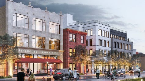 Rendering of a $48 million multi-use project in Old Town Alexandria, VA.