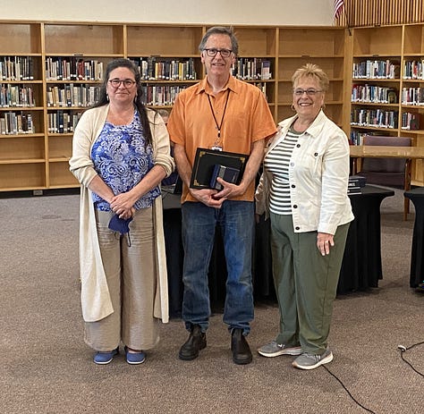 West County Union High School District Board Trustees recognizing retiring teachers and staff in 2024.