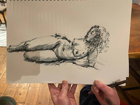 Drawings of a female nude