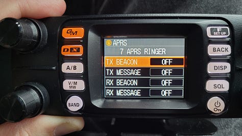 Accessing APRS RINGER settings