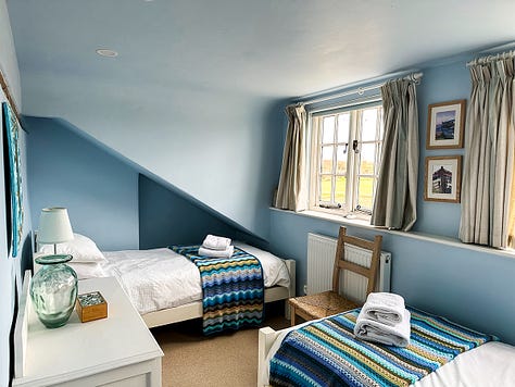 images showing inside the cottages.