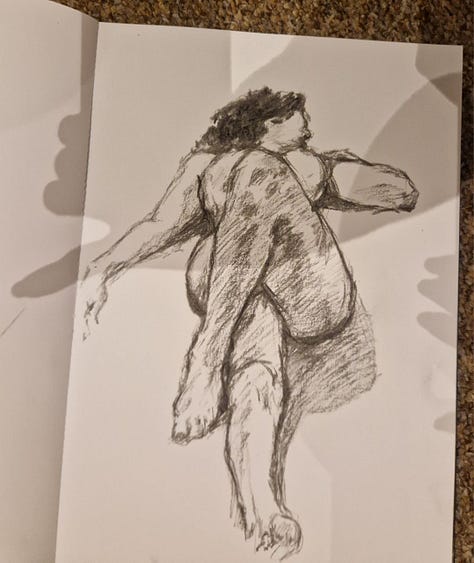 life model sketches in cardiff life drawing