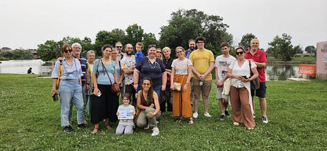 Foto della gronda lagunare del Forte e foto di gruppo