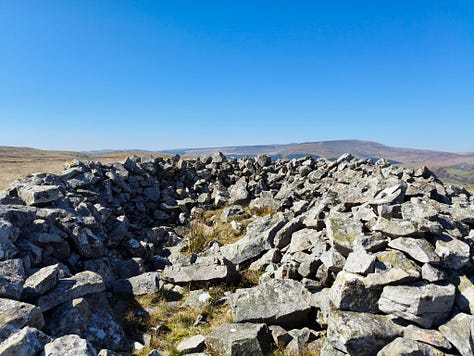 mountain scenery in Bannau Brychieniog Brecon Beacons on a sunny day