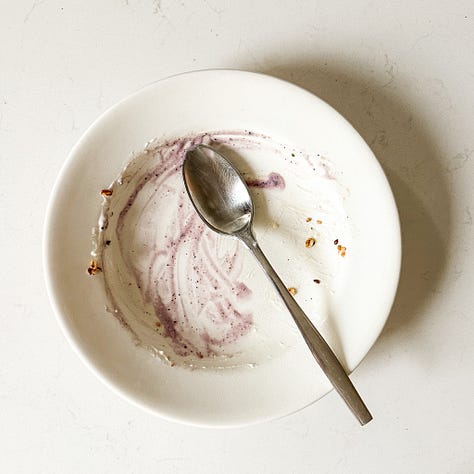 Food against a white background
