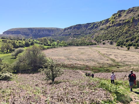 hill walking in wales in the sunshine