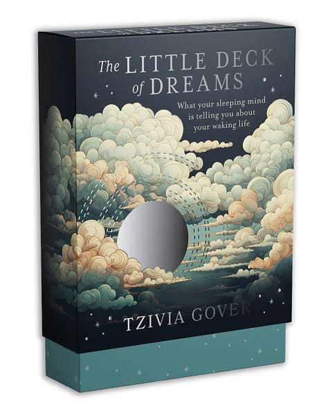 Book covers for The Little Deck of Dreams, Dreaming on the Page and more books by Tzivia