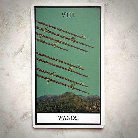 The eight of wands tarot deck, six different interpretations of the tarot artwork and cards