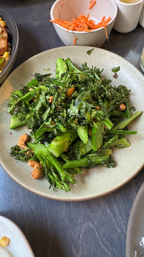 Photos of dishes served at Miss Kim, described in the caption from left to right