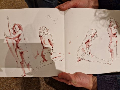 life model sketches in cardiff life drawing