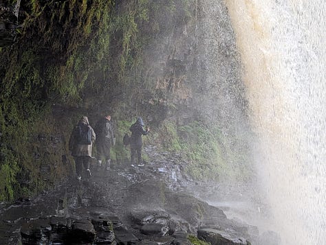 guided hike in the waterfalls area of the brecon beacons national park