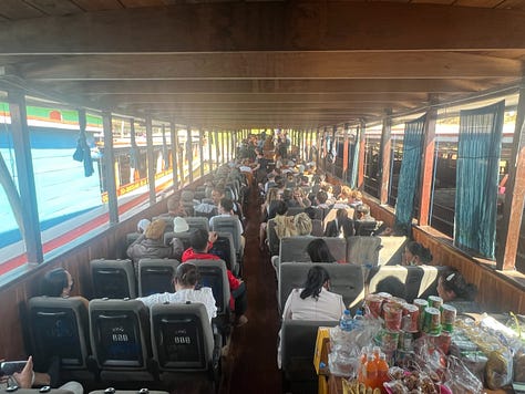 Scenes from our slow boat journey in Laos