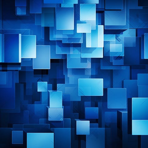 Teal and brown triangles / blue squares / red dots geometric background