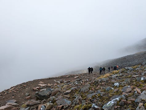 Walking up Ben Nevis