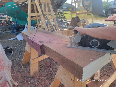 Ancient boatbuilding skills at work reconstructing the 90 year old STEADFAST