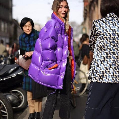 Manteau de couleur, cuir jaune, velours coloré, doudoune colorée, daim brodé, manteau imprimé