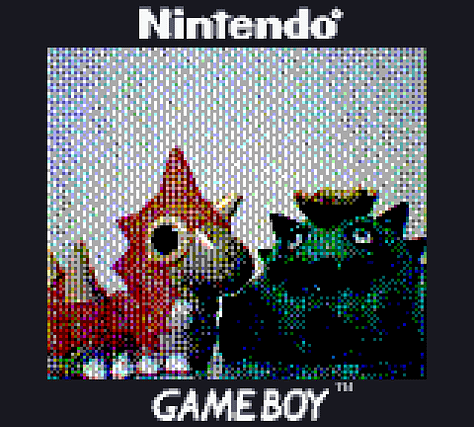 A selection of Pokémon video games, hardware, toys, and electronic devices, taken with the Game Boy Camera through colour lenses (Photo credit: Johto Times)