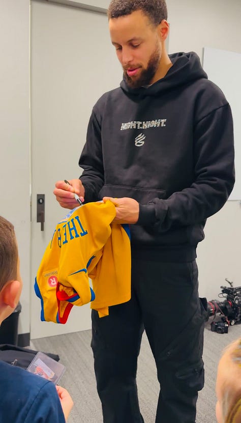 Steph Curry to kids wearing his jersey in Indiana: “You are the reason why we play this game”