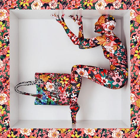 Liberty X Adidas (Left) Emerging Talent with LCF (Centre) Richard Quinn (Right)