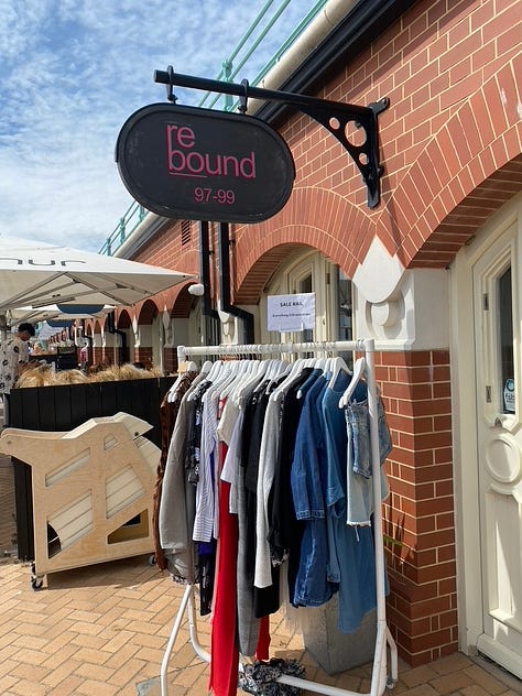 A consignment store, the Charity Super Mkt and a vintage store