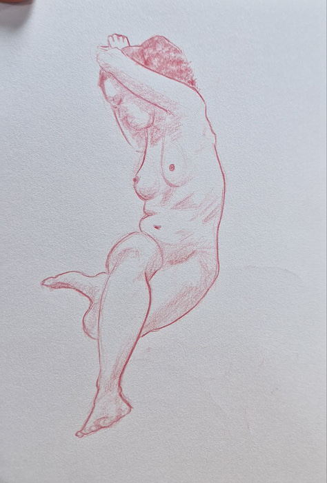 life drawing of nude female in Cardiff