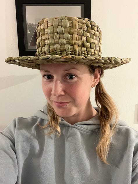 1. Squash t-shirt and pumpkin handbags at a pumpkin farm in Essex; 2. Rush hat called Steff in my honour handmade by Mr Thatcher; 3. Stars over the middle of Northumberland.