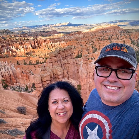 Hiking through Bryce Canyon in Utah.