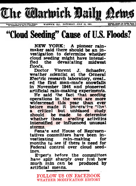 Inventors of cloud seeding on the destructive power of unchecked weather modification.