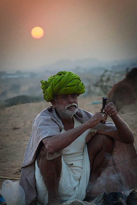 Villagers in Pushkar. Some local, some from far away.