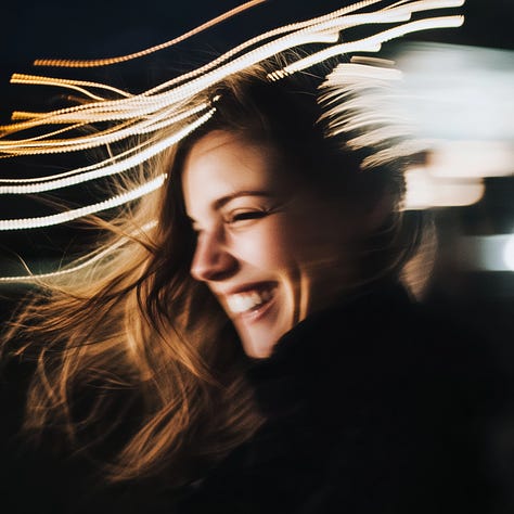 Photos of a woman at slow, fast, and ultra-fast shutter speeds in Midjourney