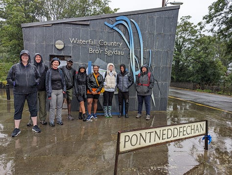 guided walk at the Brecon waterfalls