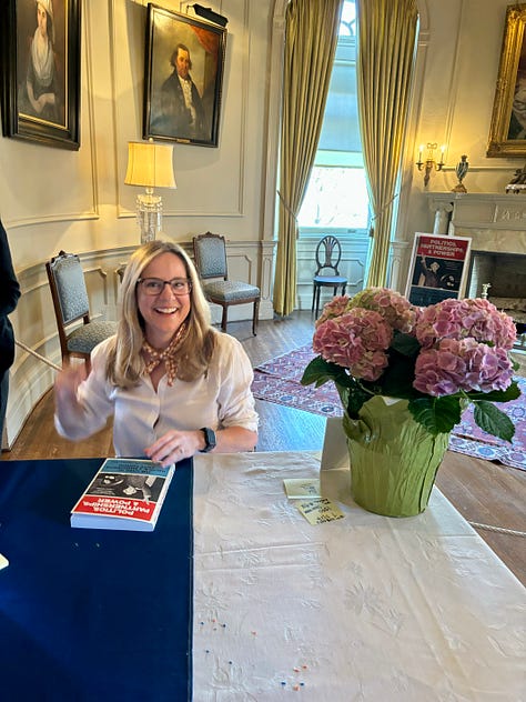 Author and memoir-writing coach Christine Wolf with friends and colleagues at the launch of her new book. 