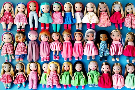 Images of dolls.