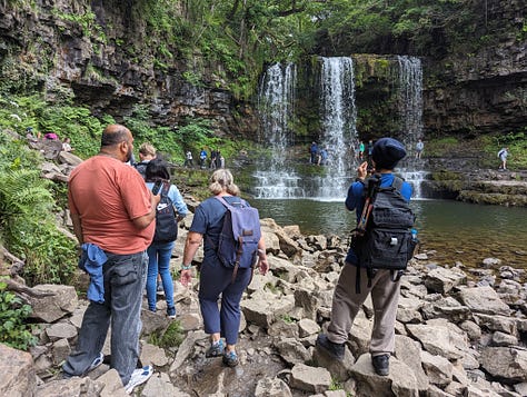 guided waterfall walk in the brecon beacons