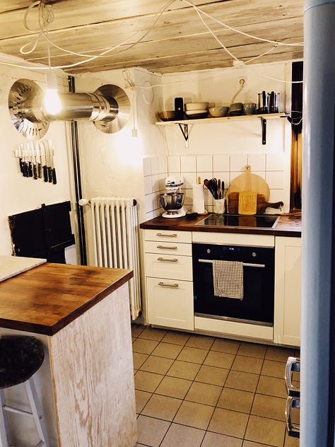 kitchen in our original Fachwerk home - Baur Studio