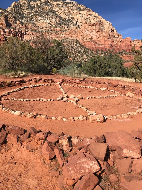 Sedona mesas, Holy Cross Chape, canyons and Buddhist sanctuary