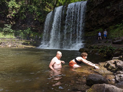 guided waterfall walking in the Brecon Beacons National Park