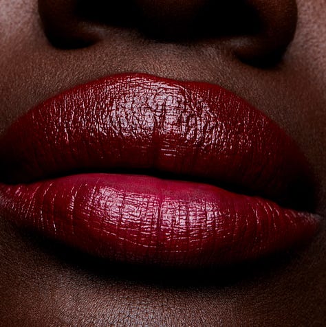 Red lipstick colors for Dark and Deep skin tones with cool, warm and neutral undertones