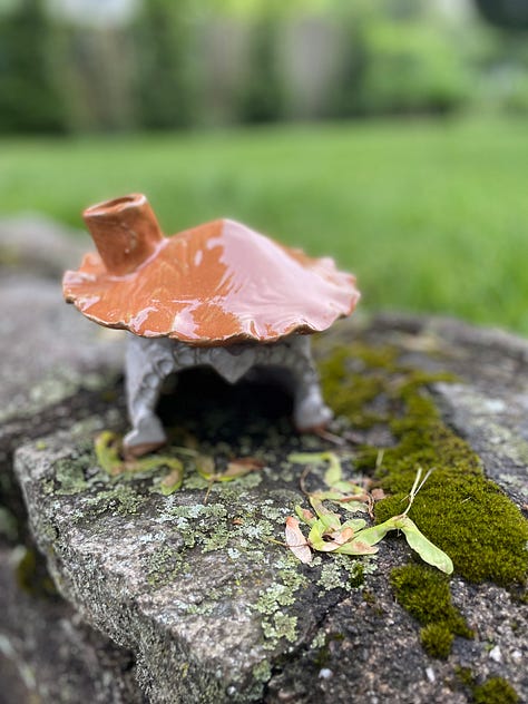 Making pottery gnome homes