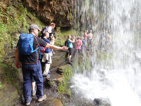 waterfall walk with wales outdoors